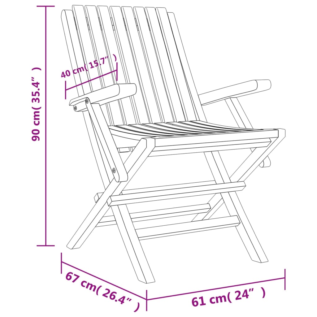 vidaXL 5 Piece Patio Dining Set Solid Wood Teak-6