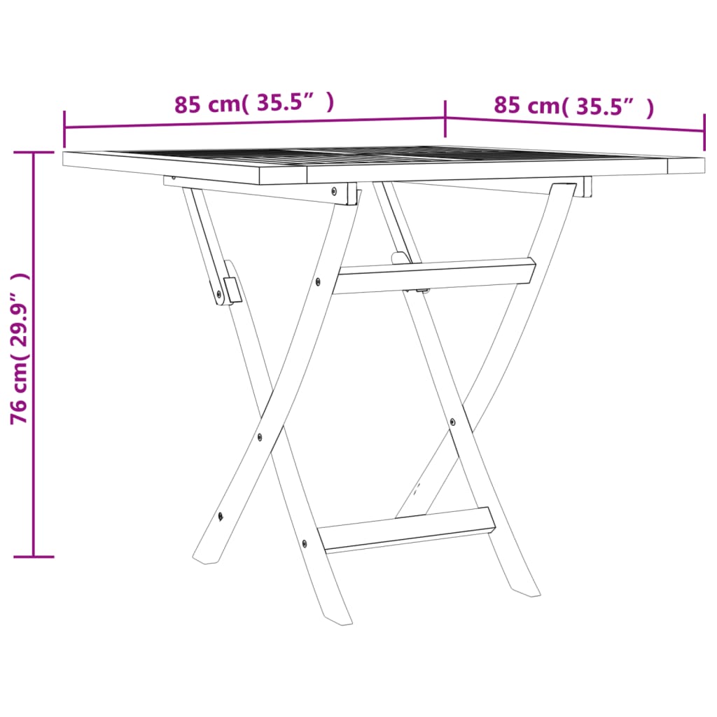 vidaXL 5 Piece Patio Dining Set Solid Wood Teak-7