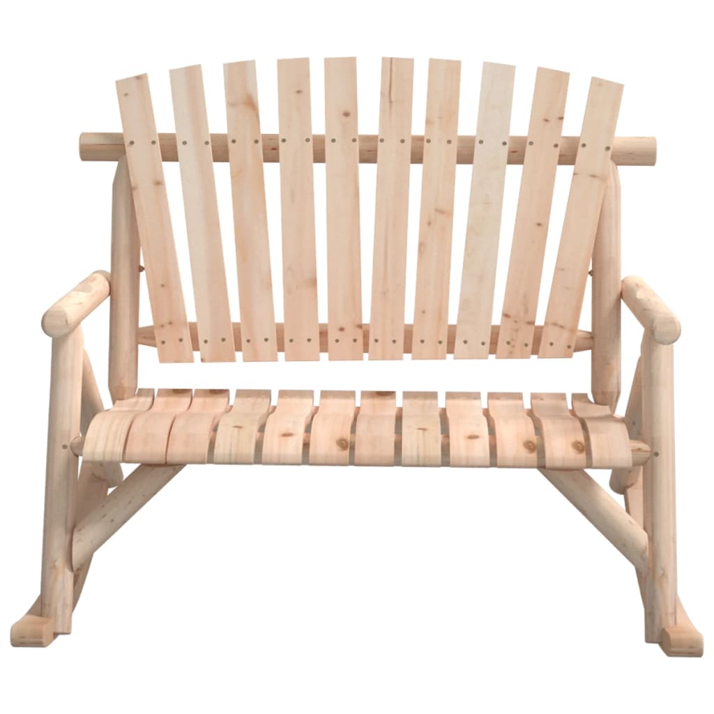 vidaXL 2-Seater Patio Rocking Bench 48.4"x37.8"x40.2" Solid Wood Spruce-1