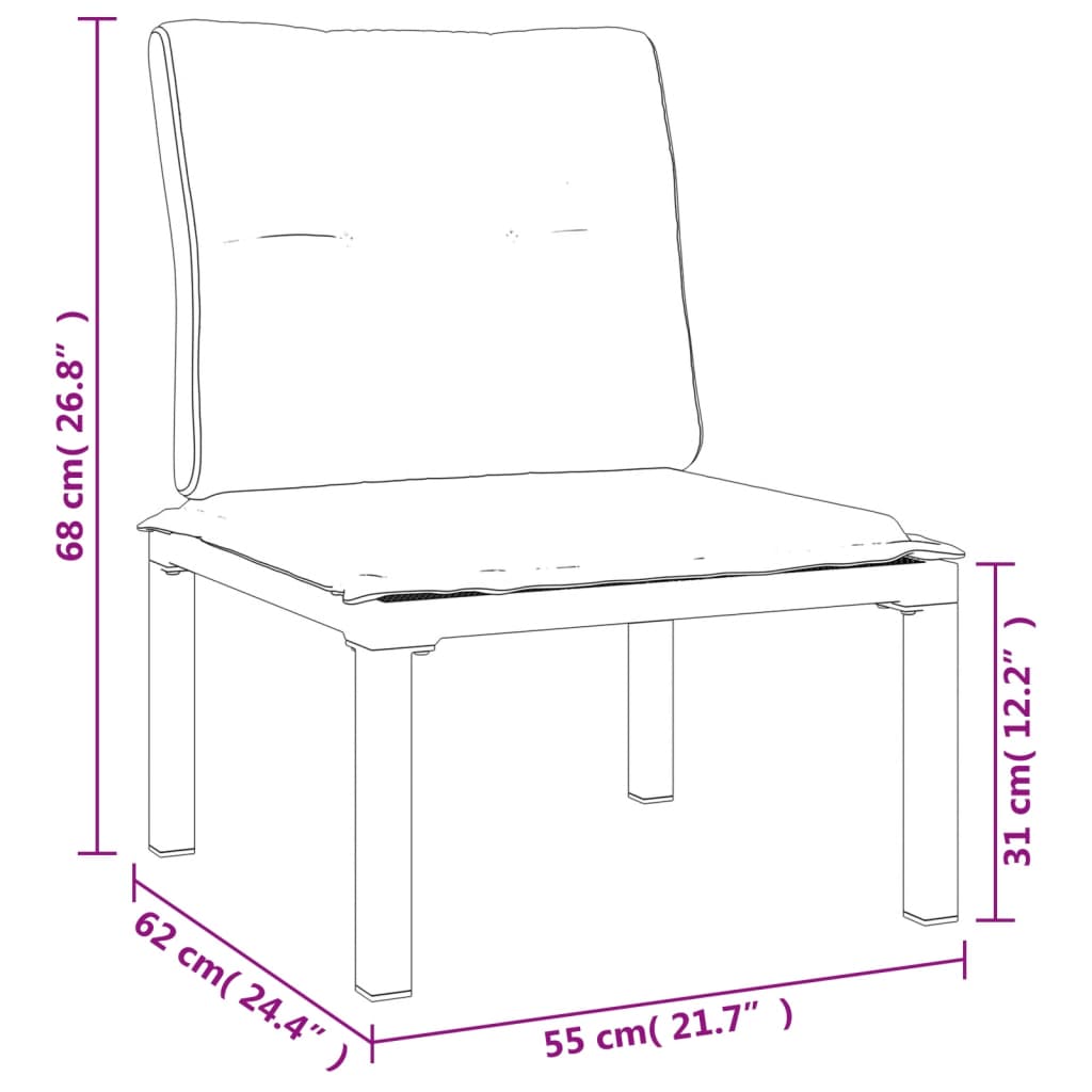 vidaXL 3 Piece Patio Lounge Set Black and Gray Poly Rattan-8