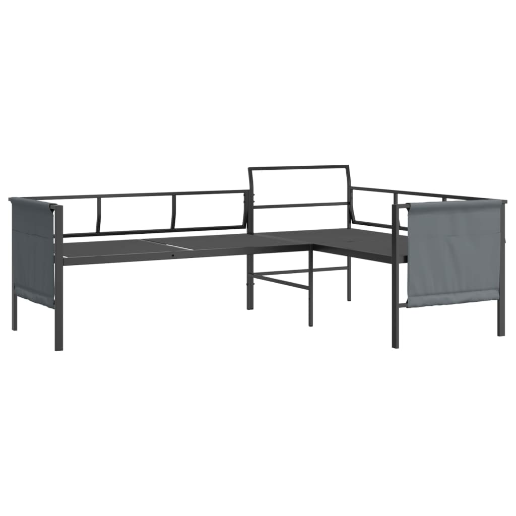 vidaXL 2 Piece Patio Lounge Set Anthracite Steel-4