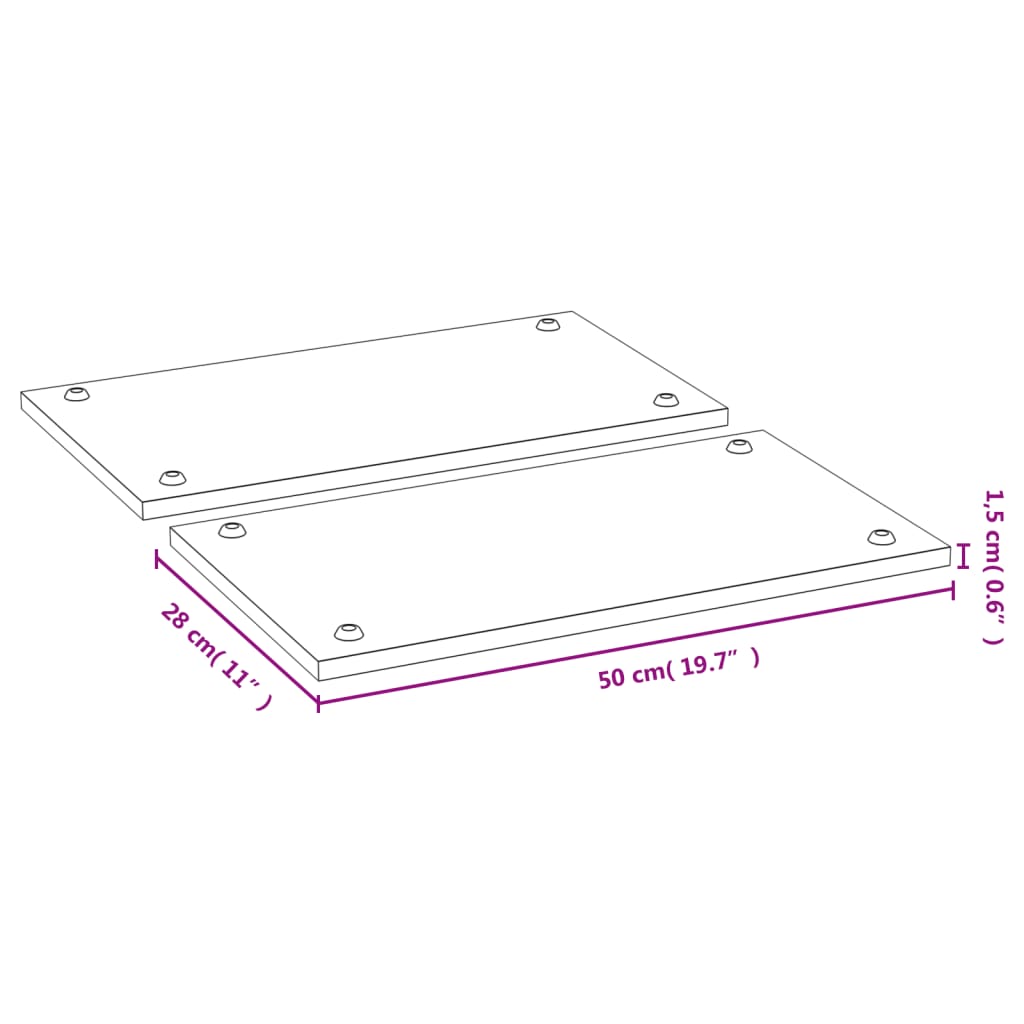 vidaXL Cooker Covers 2 pcs 19.7"x11"x0.6" Bamboo-2