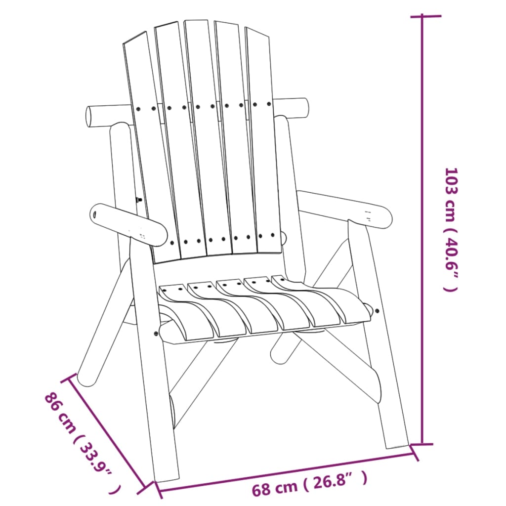 vidaXL 3 Piece Patio Lounge Set Solid Wood Spruce-0