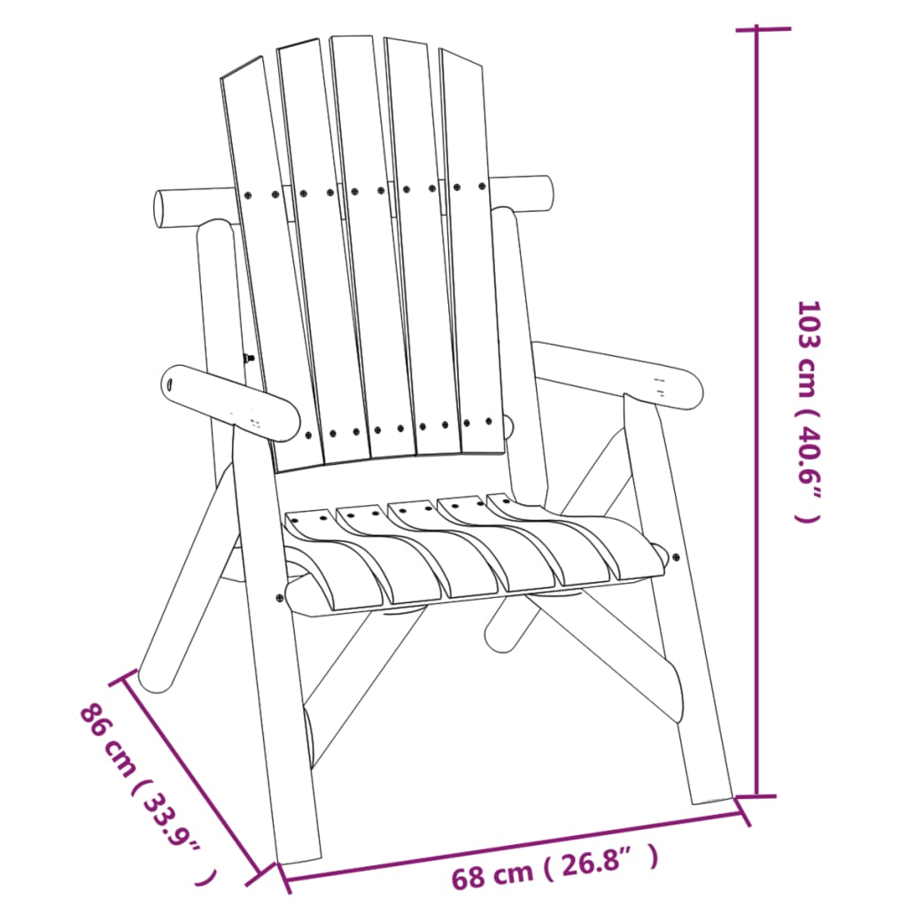 vidaXL 3 Piece Patio Lounge Set Solid Wood Spruce-4