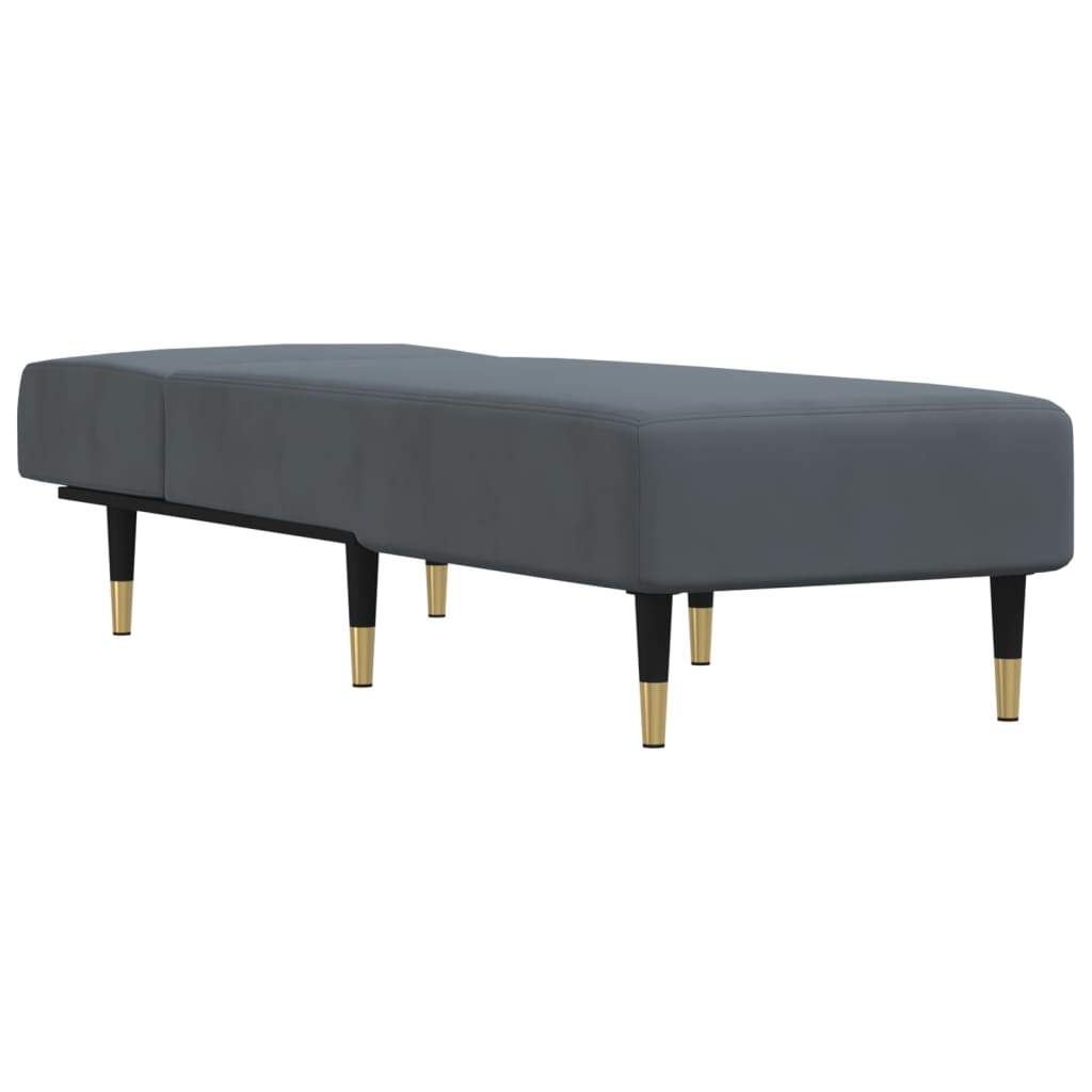 vidaXL Chaise Longue Black Velvet-0