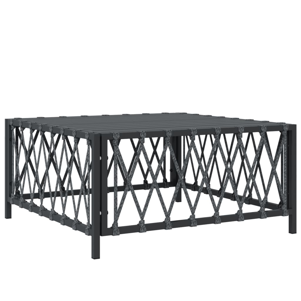 vidaXL 5 Piece Patio Lounge Set with Cushions Anthracite Steel-4