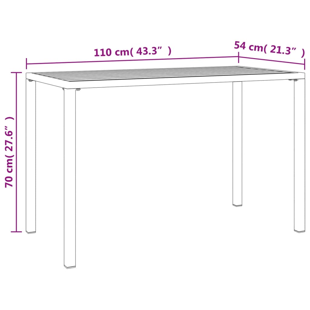 vidaXL 2 Piece Patio Dining Set Anthracite Steel-8