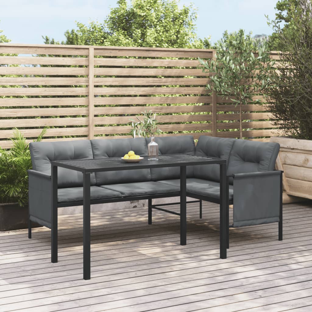 vidaXL 2 Piece Patio Dining Set Anthracite Steel-0