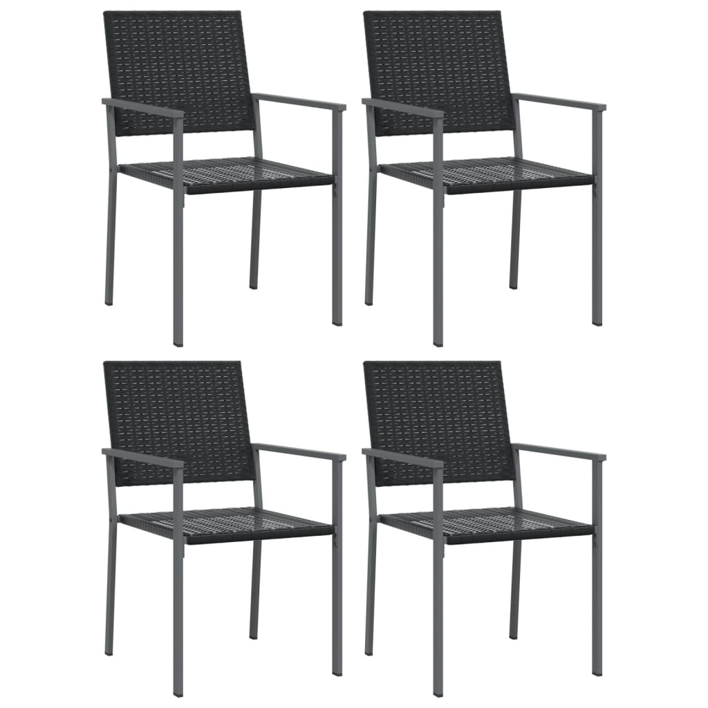 vidaXL 5 Piece Patio Dining Set Poly Rattan and Steel-2