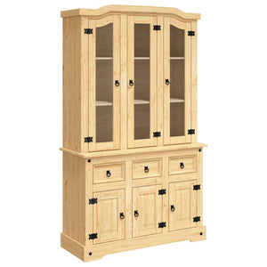 vidaXL Cabinet Sideboard Buffet with Doors Corona Solid Wood Mexican Pine-9