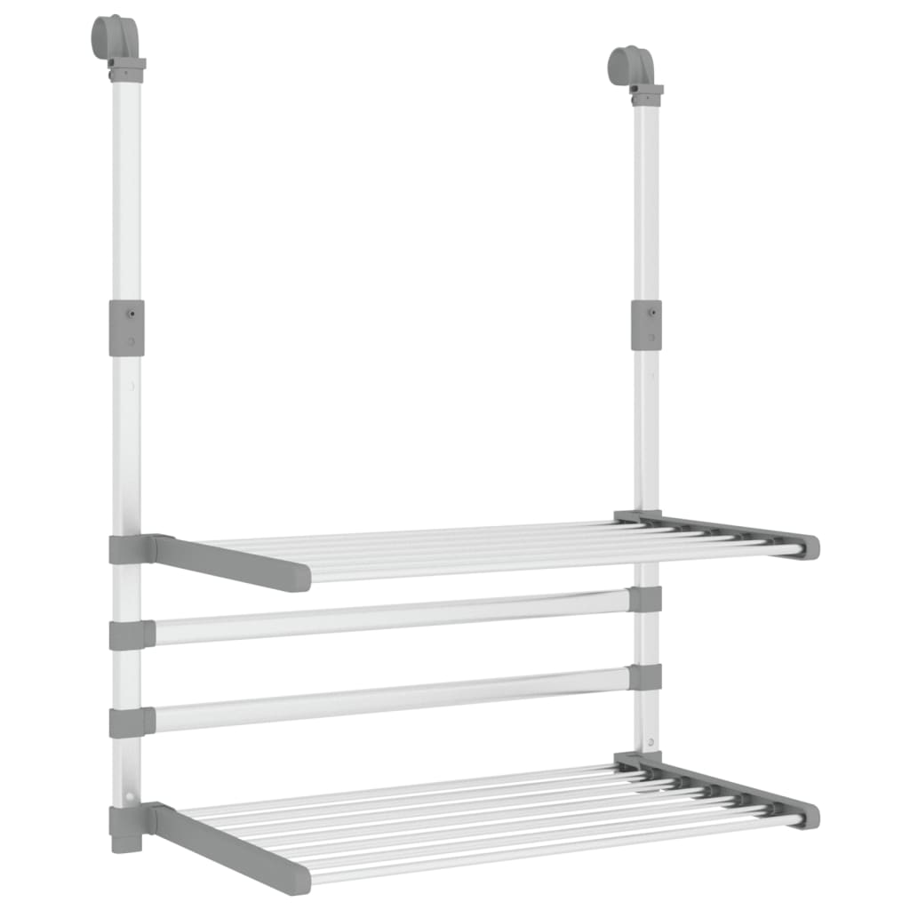 vidaXL Clothes Drying Rack Hanging Laundry Dry Rack Clothes Organizer Aluminum-1