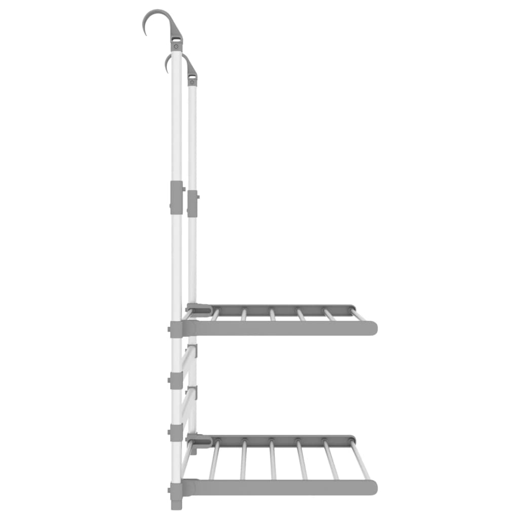 vidaXL Clothes Drying Rack Hanging Laundry Dry Rack Clothes Organizer Aluminum-11