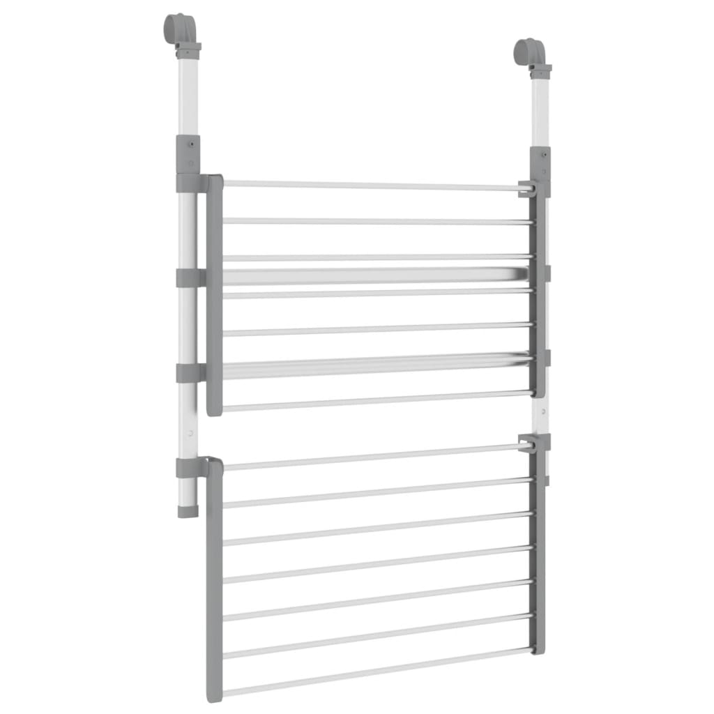 vidaXL Clothes Drying Rack Hanging Laundry Dry Rack Clothes Organizer Aluminum-15