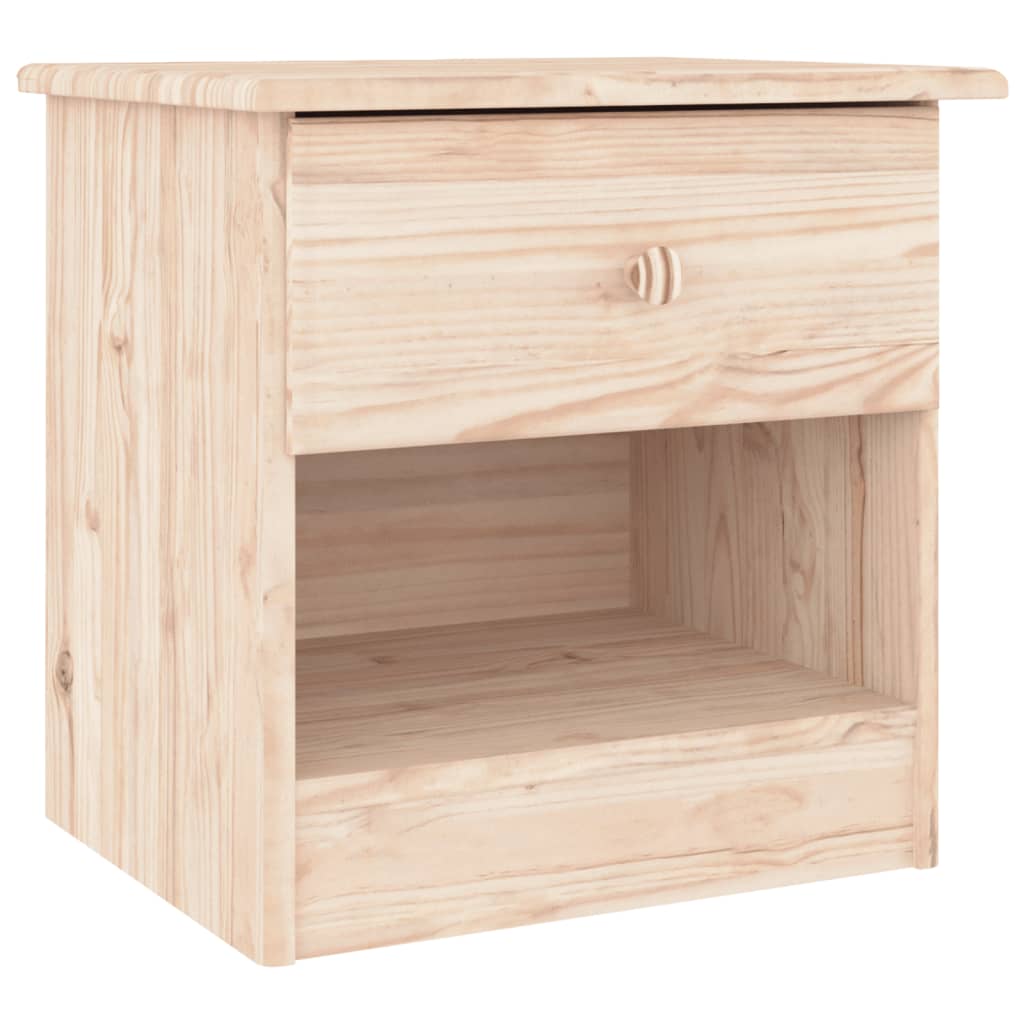 vidaXL Bedside Cabinet ALTA 16.9"x13.8"x15.9" Solid Wood Pine-7