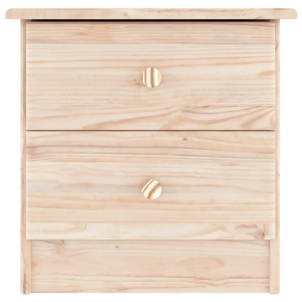 vidaXL Bedside Cabinet ALTA 16.9"x13.8"x15.9" Solid Wood Pine-1