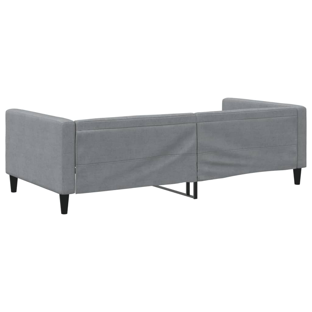 vidaXL Day Bed Light Gray 39.4"x74.8" Twin Fabric-3