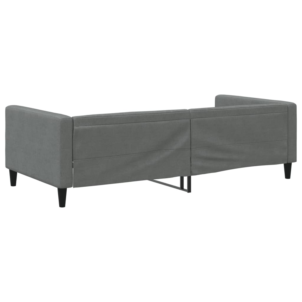 vidaXL Day Bed Dark Gray 39.4"x74.8" Twin Fabric-3