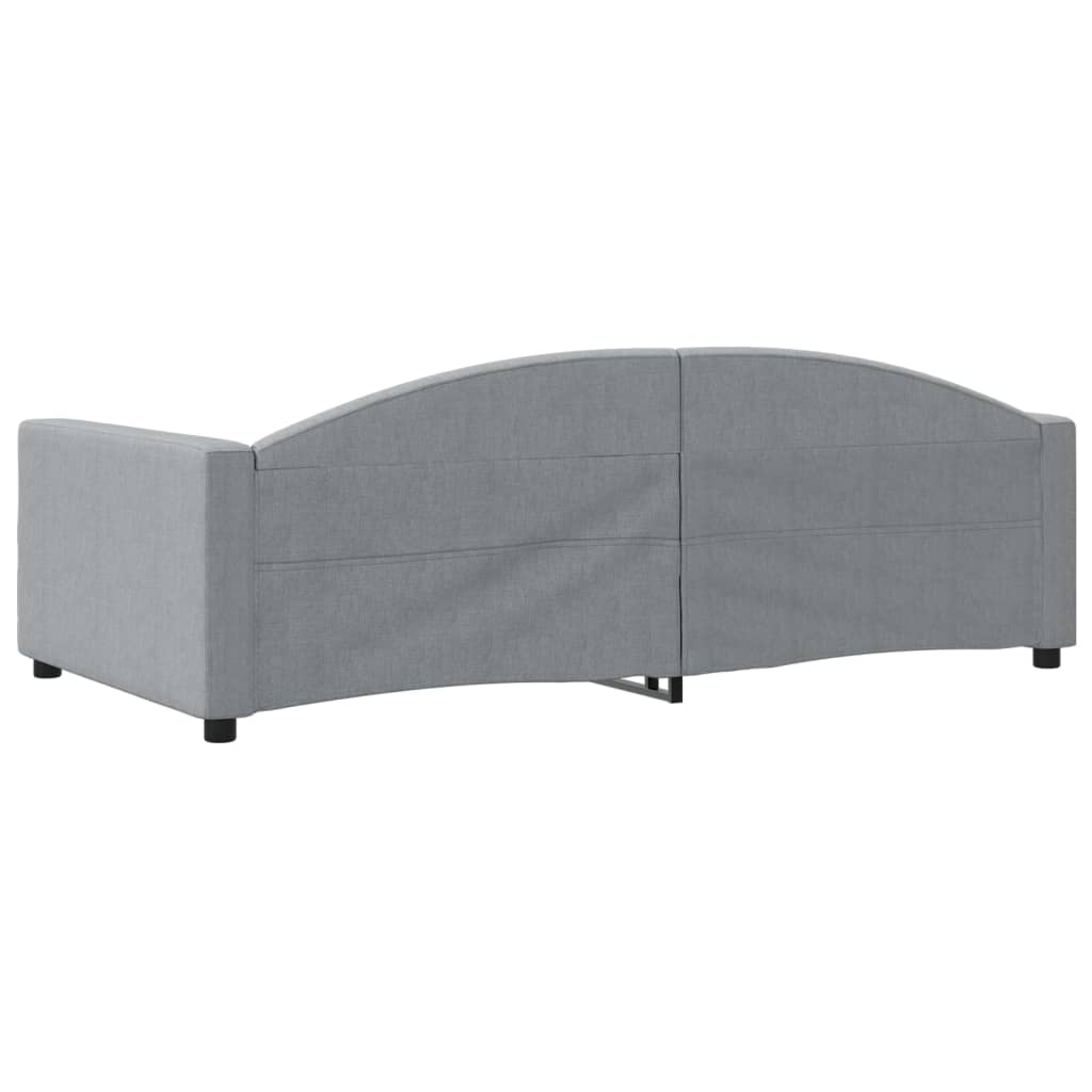 vidaXL Day Bed Light Gray 39.4"x74.8" Twin Fabric-3