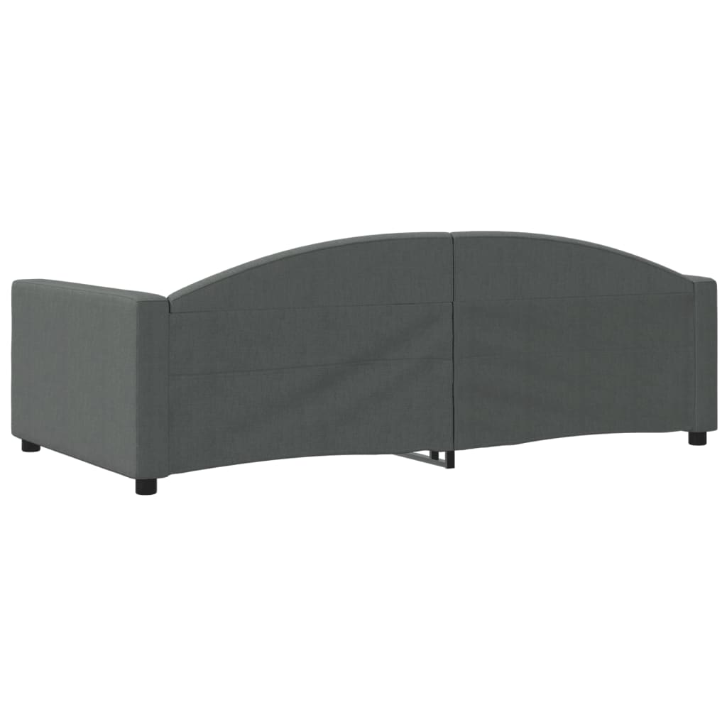 vidaXL Day Bed Dark Gray 39.4"x74.8" Twin Fabric-3