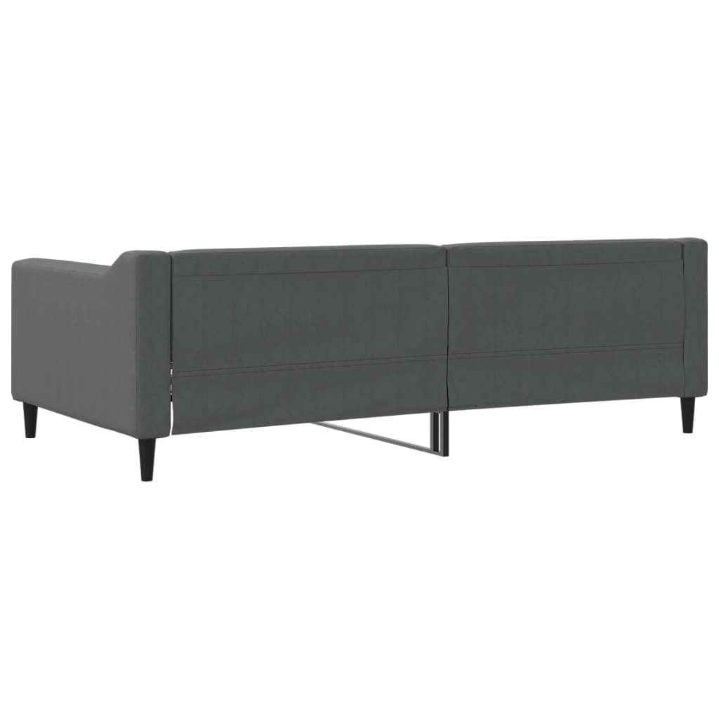 vidaXL Day Bed Dark Gray 39.4"x74.8" Twin Fabric-3