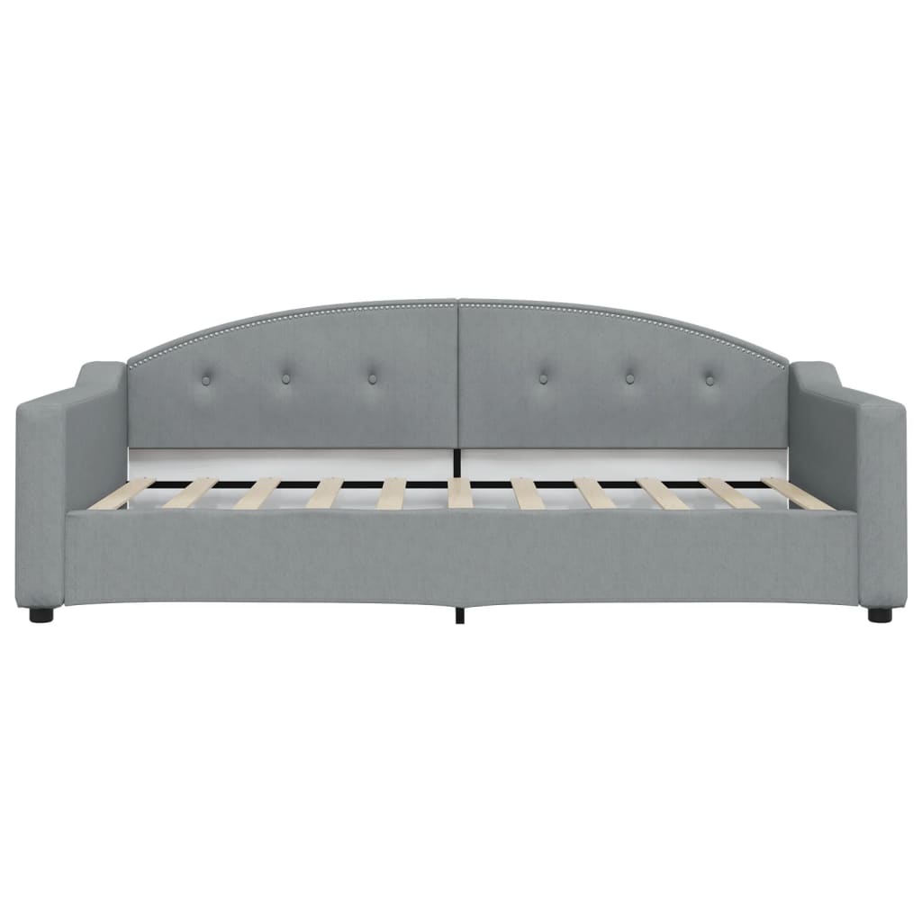 vidaXL Day Bed Light Gray 39.4"x74.8" Twin Fabric-1