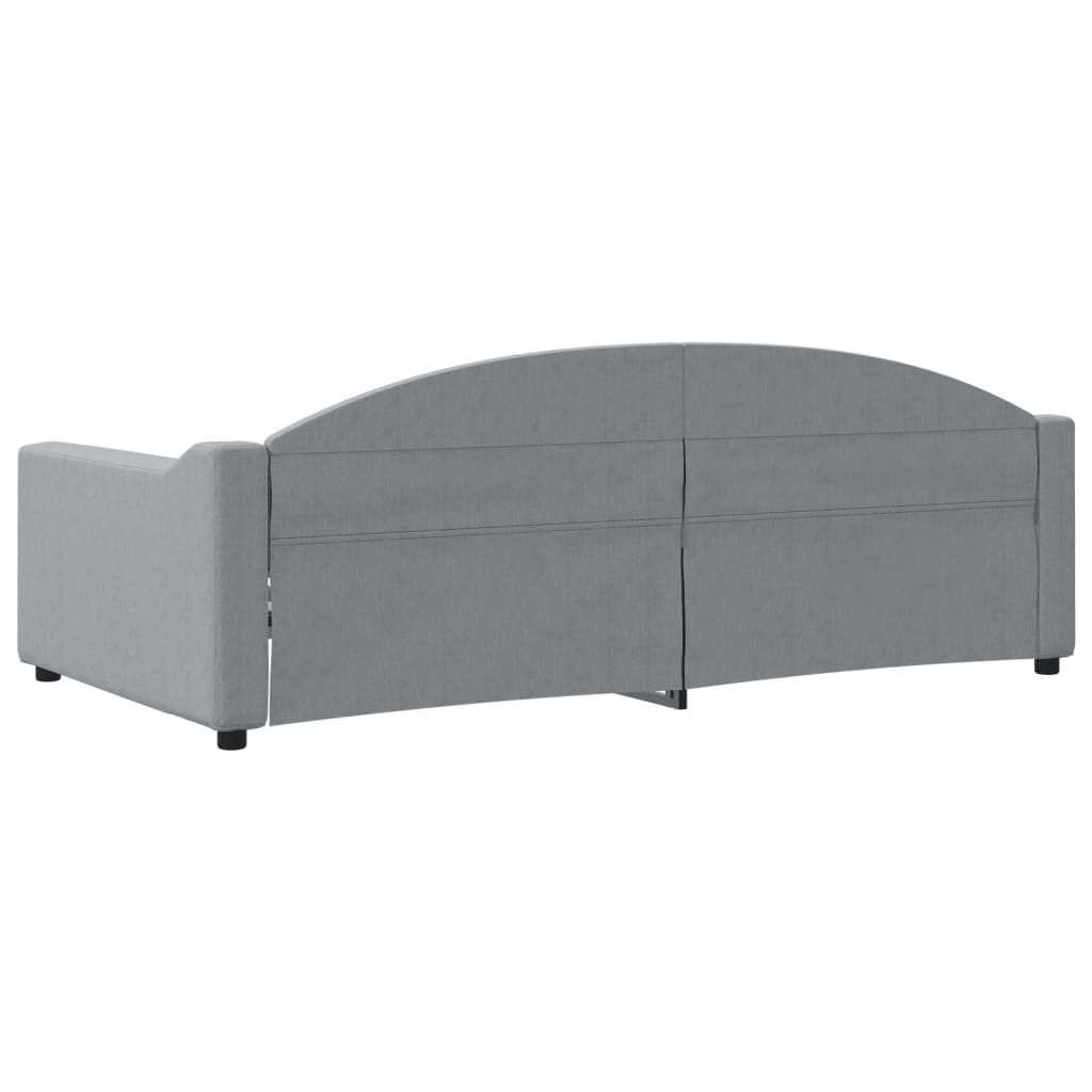 vidaXL Day Bed Light Gray 39.4"x74.8" Twin Fabric-3