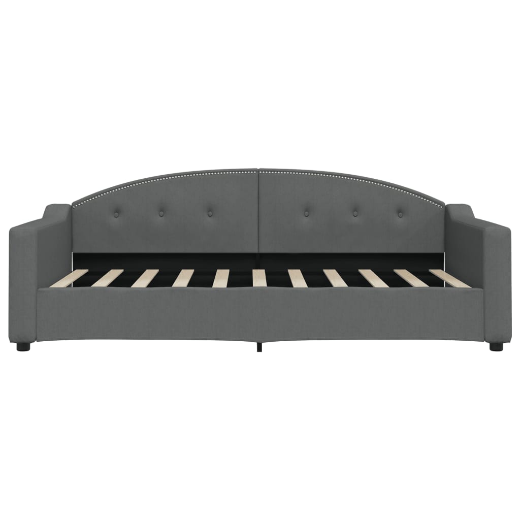 vidaXL Day Bed Dark Gray 39.4"x74.8" Twin Fabric-1