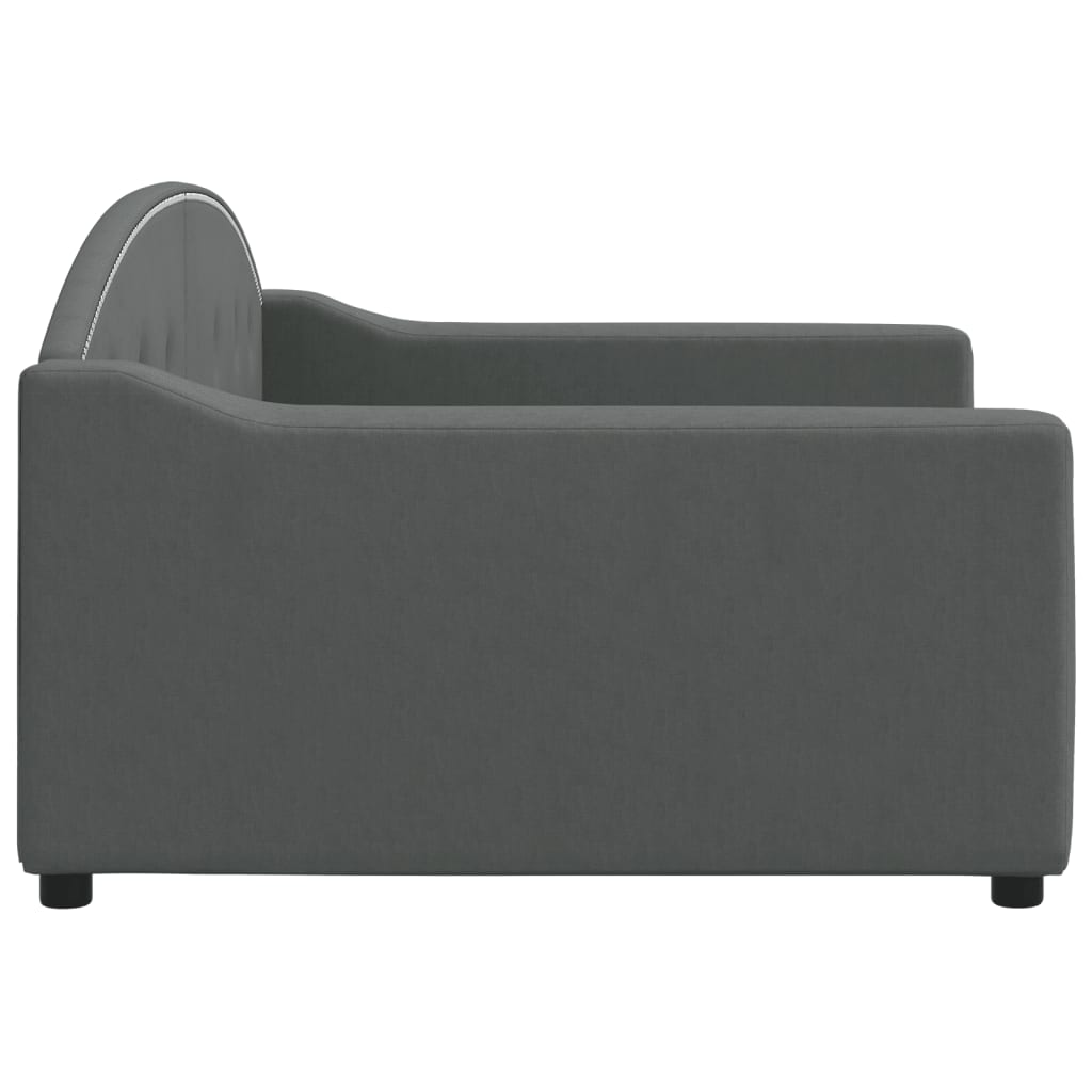 vidaXL Day Bed Dark Gray 39.4"x74.8" Twin Fabric-2