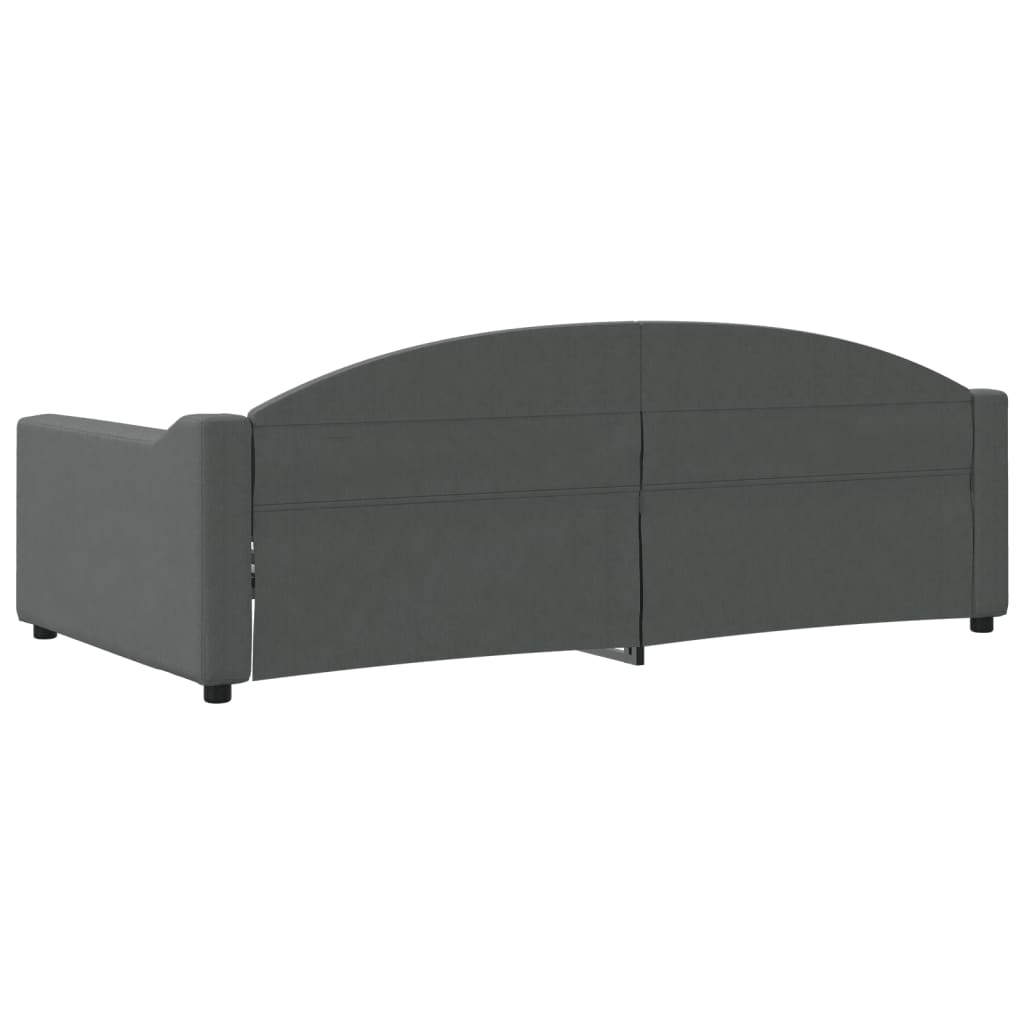 vidaXL Day Bed Dark Gray 39.4"x74.8" Twin Fabric-3