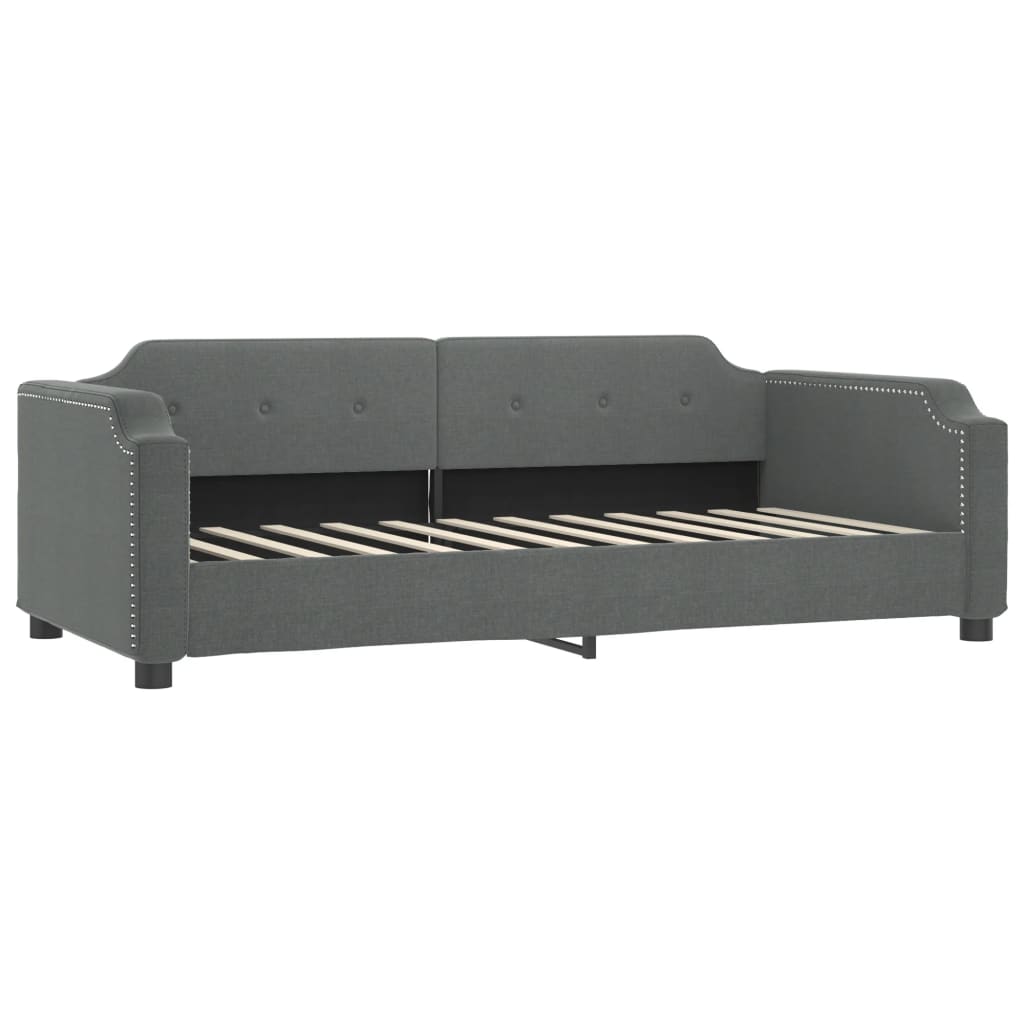 vidaXL Day Bed Dark Gray 39.4"x74.8" Twin Fabric-7