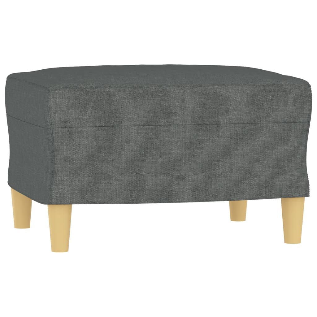vidaXL 3-Seater Sofa with Footstool Dark Gray 70.9" Fabric-4
