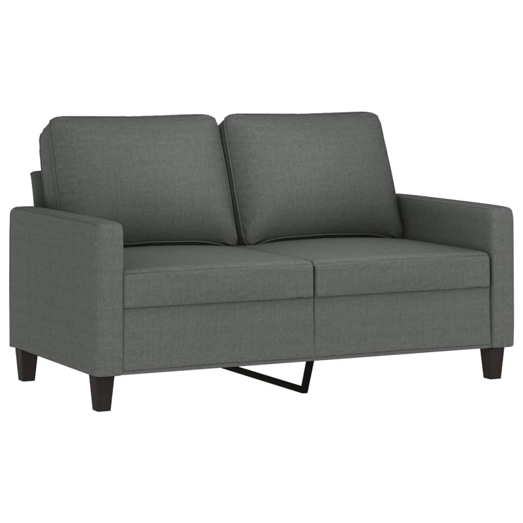 vidaXL 3 Piece Sofa Set with Cushions Dark Gray Fabric-2