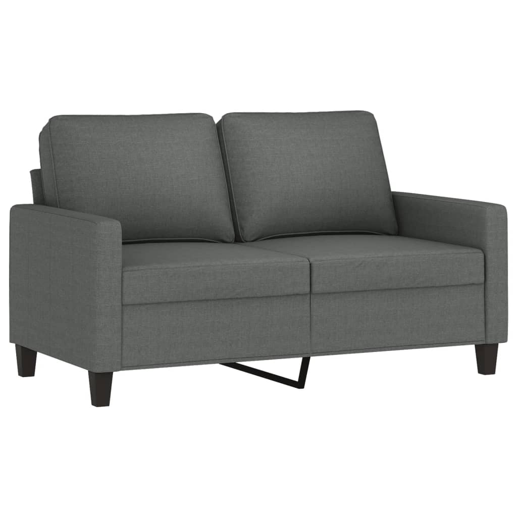 vidaXL 3 Piece Sofa Set with Cushions Dark Gray Fabric-1