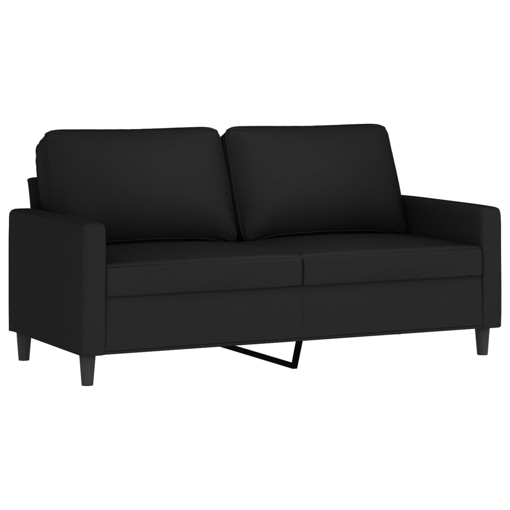 vidaXL 2 Piece Sofa Set with Cushions Black Velvet-2