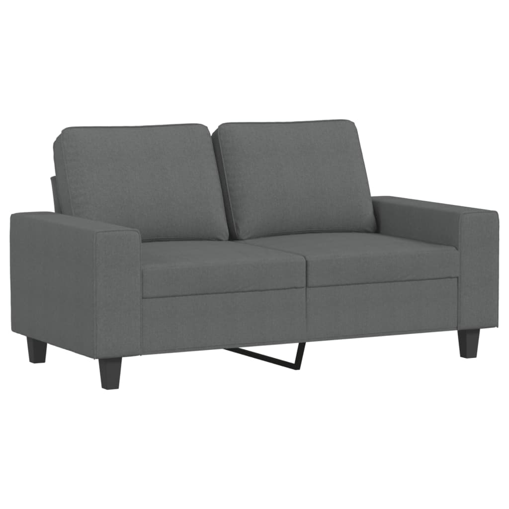 vidaXL 3 Piece Sofa Set Dark Gray Fabric-2