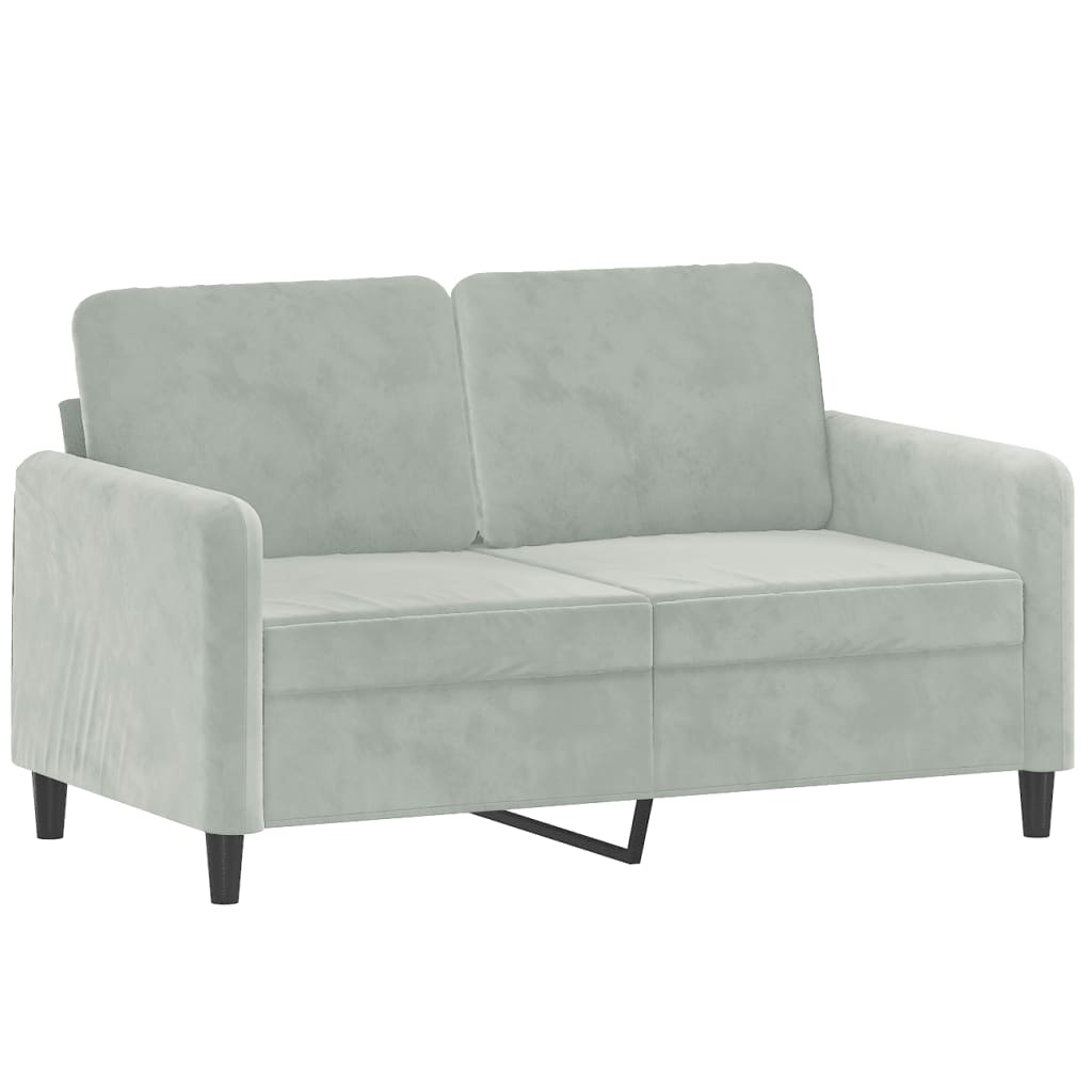 vidaXL 3 Piece Sofa Set Light Gray Velvet-2