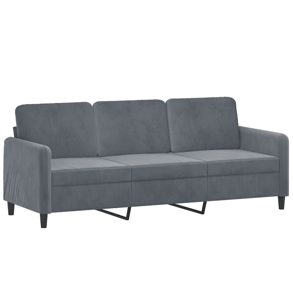 vidaXL 2 Piece Sofa Set Dark Gray Velvet-2