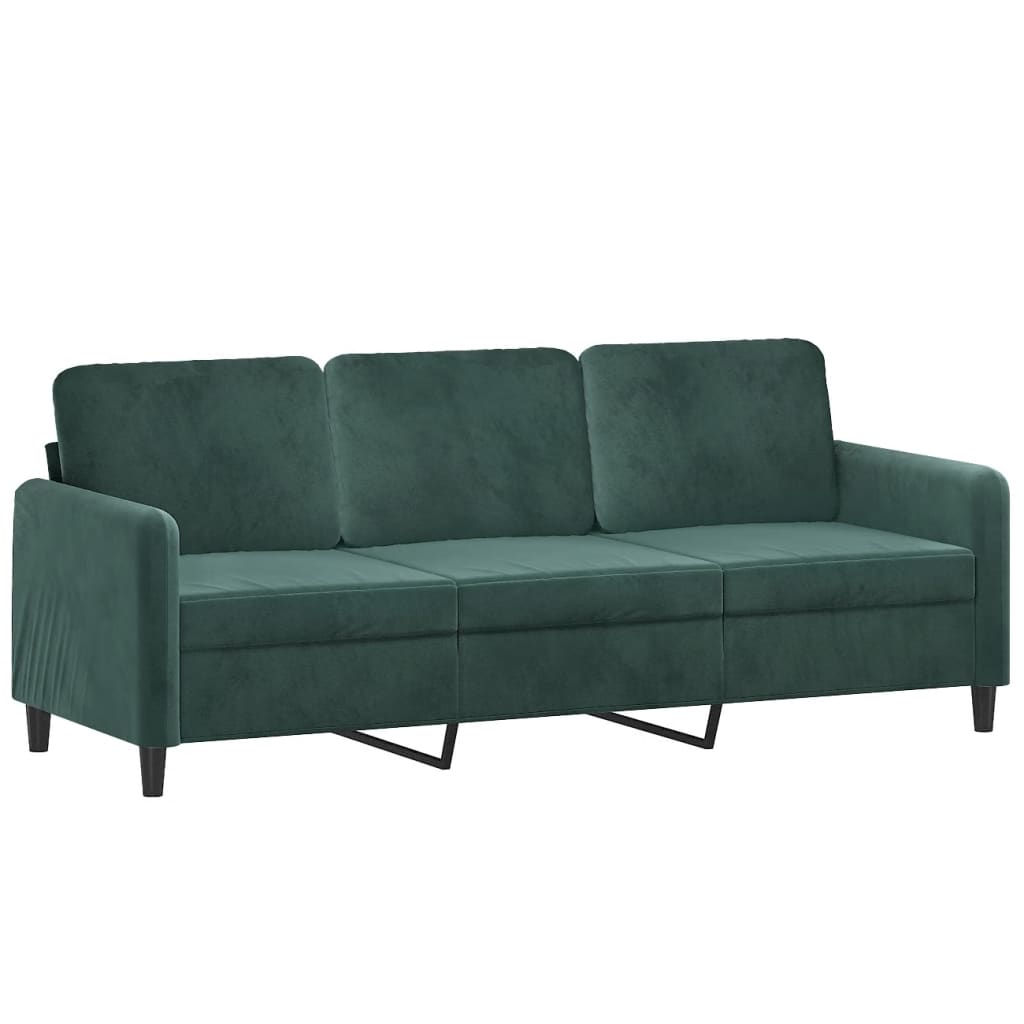 vidaXL 2 Piece Sofa Set Dark Green Velvet-2