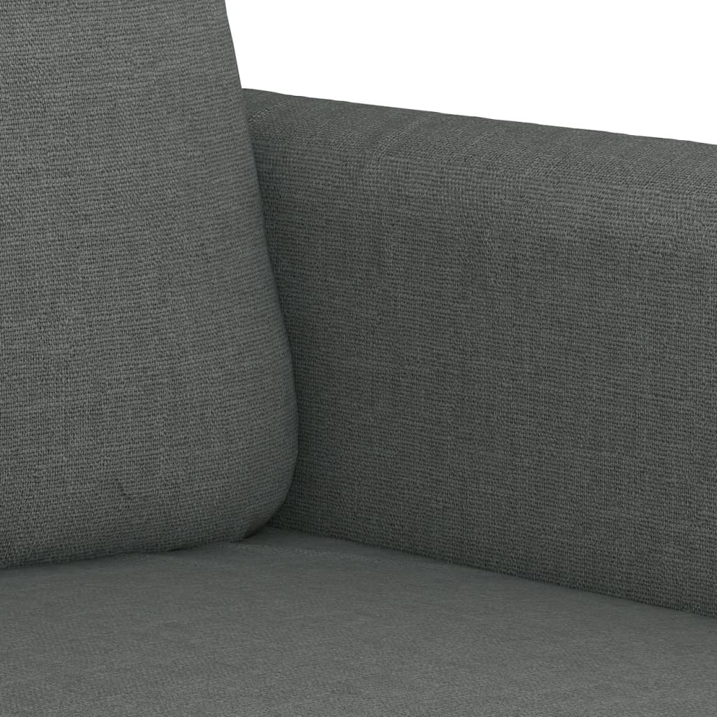 vidaXL 4 Piece Sofa Set with Pillows Dark Gray Fabric-5