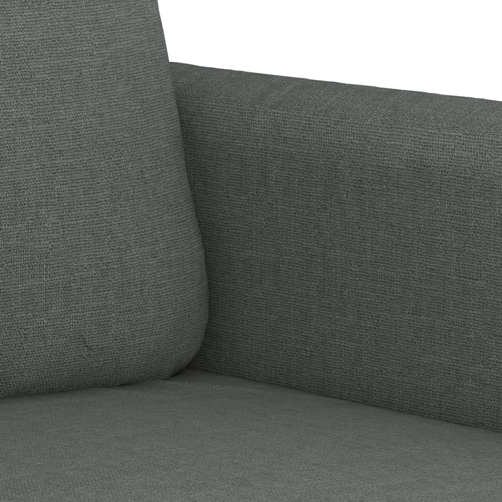 vidaXL 2 Piece Sofa Set with Pillows Dark Gray Fabric-3