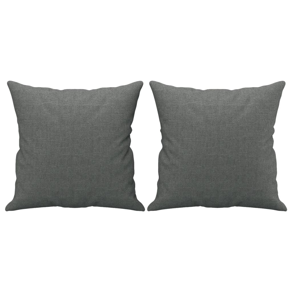 vidaXL 2 Piece Sofa Set with Pillows Dark Gray Fabric-4