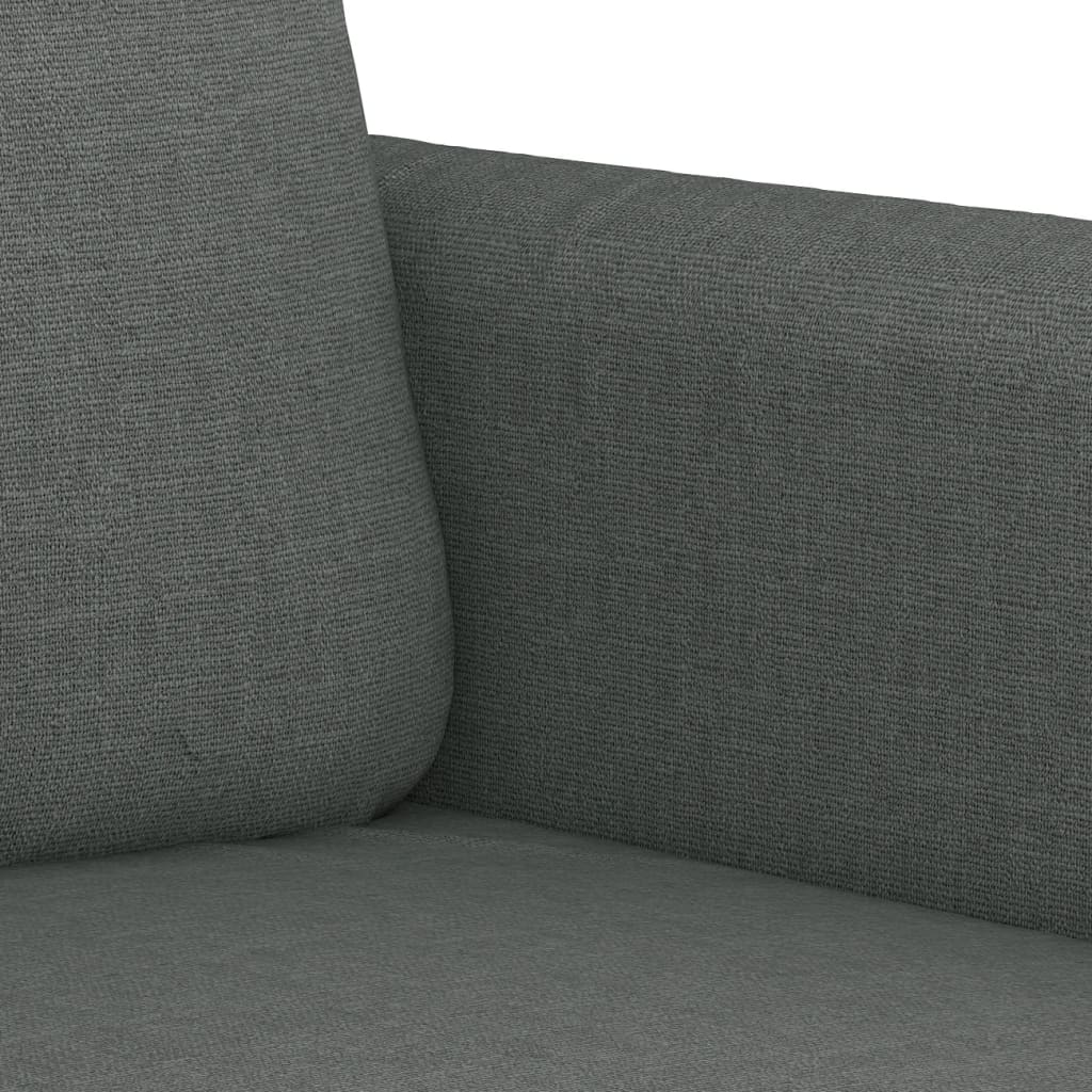 vidaXL 2 Piece Sofa Set with Pillows Dark Gray Fabric-5