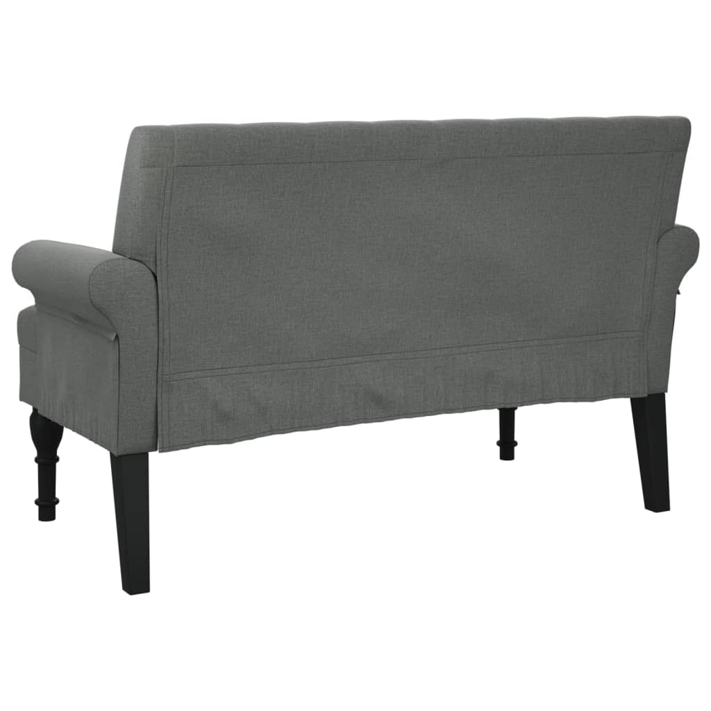 vidaXL Bench with Backrest Upholstered Bench Seating for Living Room Fabric-3