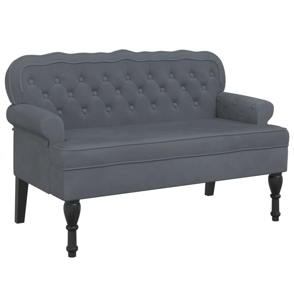 vidaXL Bench with Backrest Upholstered Bench Seating for Living Room Velvet-7