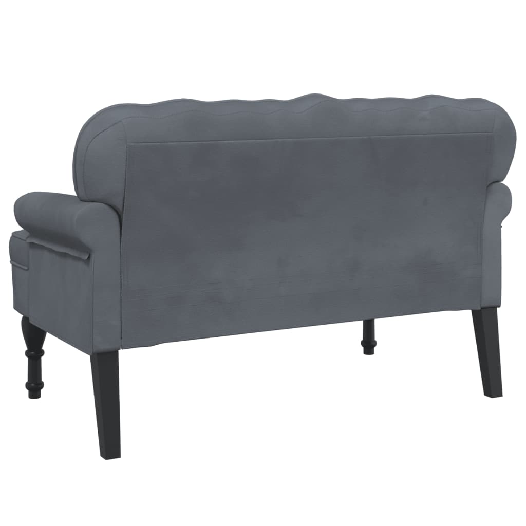 vidaXL Bench with Backrest Upholstered Bench Seating for Living Room Velvet-3