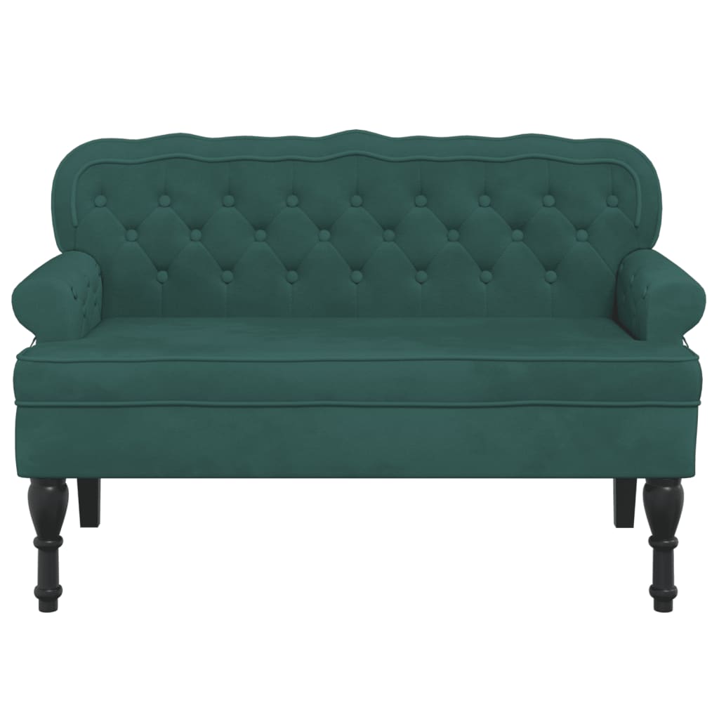 vidaXL Bench with Backrest Upholstered Bench Seating for Living Room Velvet-1