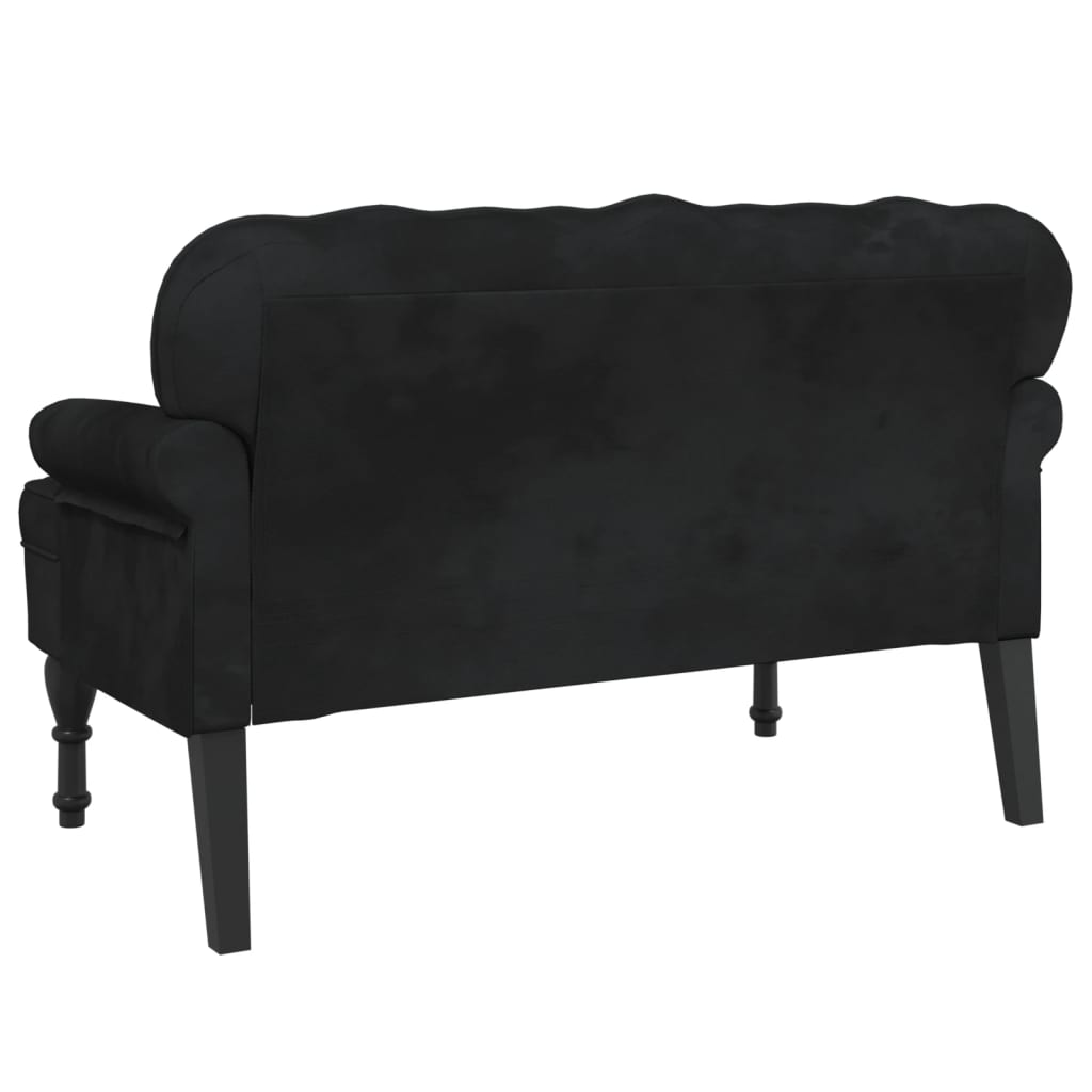 vidaXL Bench with Backrest Upholstered Bench Seating for Living Room Velvet-3