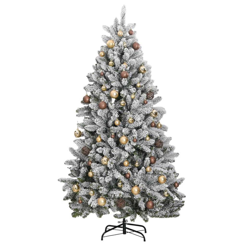 vidaXL Artificial Hinged Christmas Tree 300 LEDs & Ball Set 82.7"-2