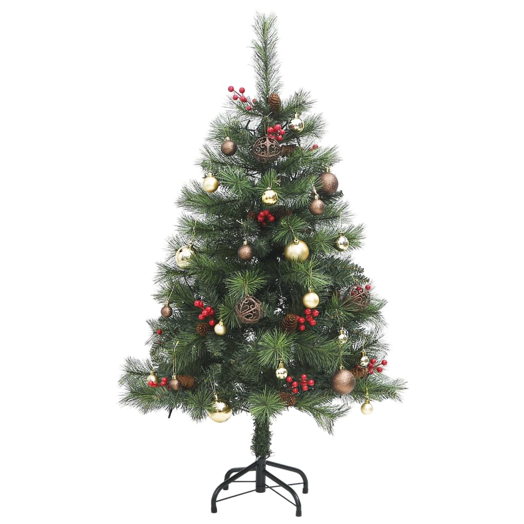 vidaXL Artificial Hinged Christmas Tree 150 LEDs & Ball Set 59.1"-2