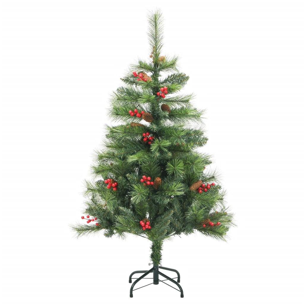 vidaXL Artificial Hinged Christmas Tree 150 LEDs & Ball Set 59.1"-3